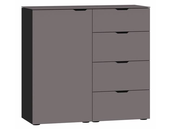 Jutzler Kommode BEIMÖBEL, dunkelgrau, Glas