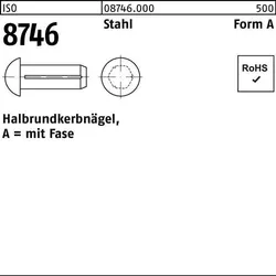 Halbrundkerbnagel ISO 8746 Fase 2,5x 6 Stahl 5000 Stück