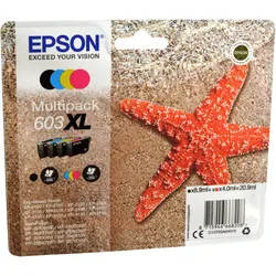 4 Epson Tinten C13T03A640 Multipack KCMY 603XL