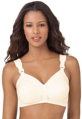 Plus Size Women's Exquisite Form® Fully® Original Support Wireless Bra #5100532 by Exquisite Form in Beige (Size 40 B)