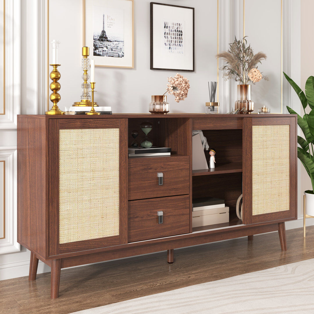 Bay Isle Home Anastasas 155 cm W Sideboard White / opaline 80cm H X 155cm W X 38cm D