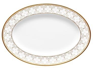 "Noritake Trefolio Gold Oval Platter, 14"""