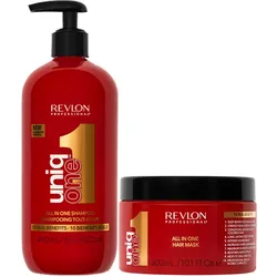 790ml Revlon Professional uniq one Classic Set (Shampoo 490ml + Mask 300ml)