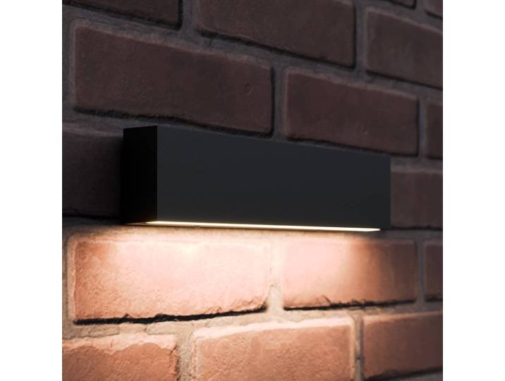 LED Außenwandleuchte Elvira Lucande, schwarz, Aluminium, Modern