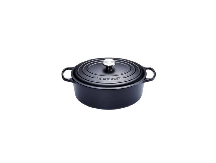 Cocotte ovale Signature 35cm mat noir en fonte