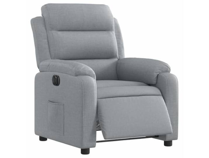 vidaXL Relaxsessel Elektrisch Hellgrau Stoff