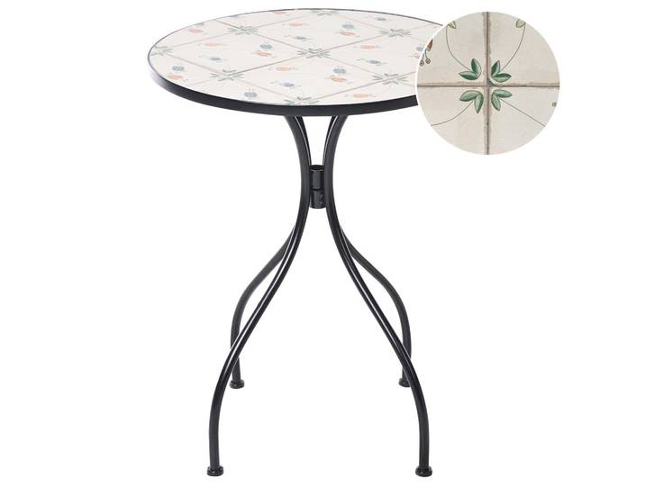 BISTROTISCH 60/60 cm Metall Schwarz Carona