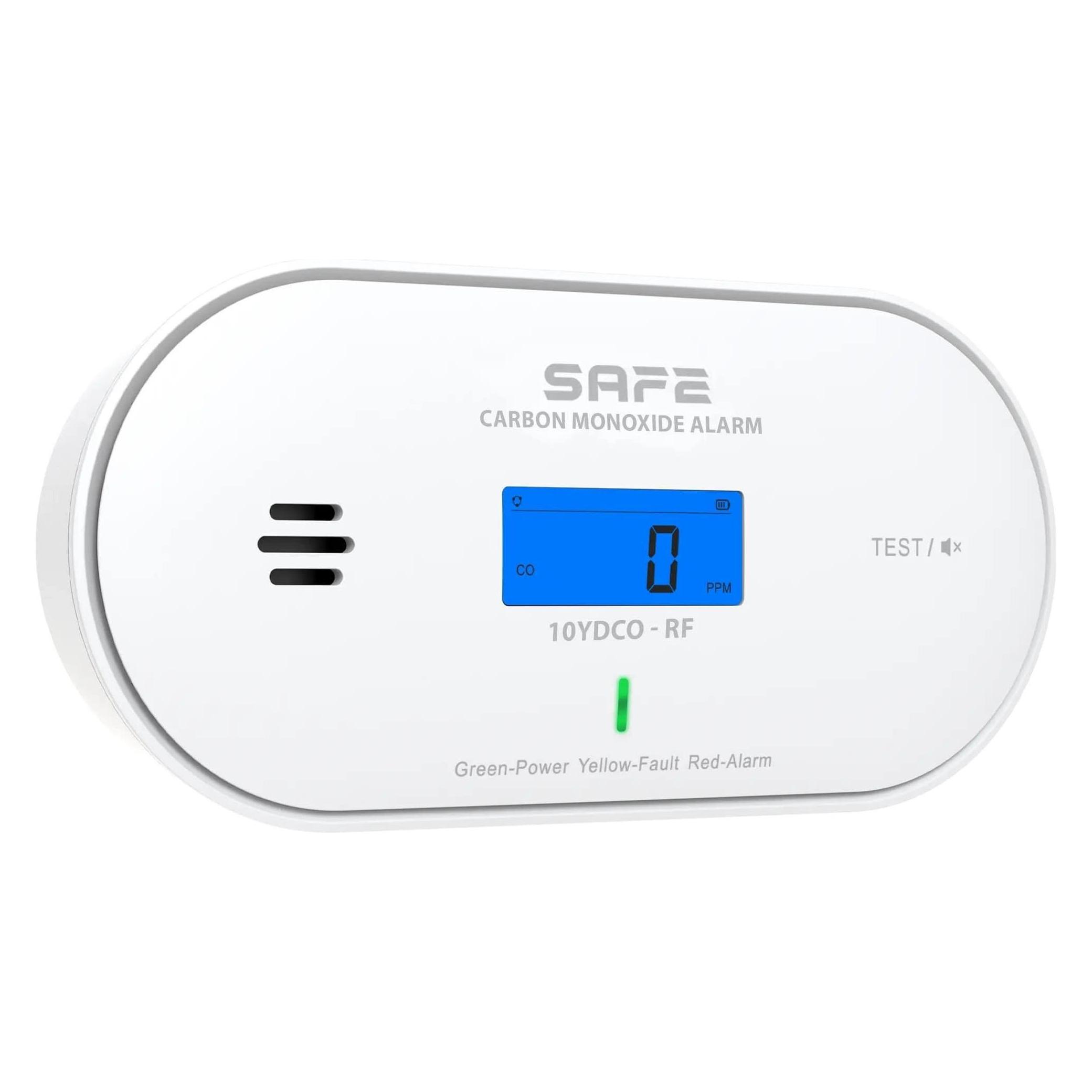 SafeHome SAFE 10YDCO-RF - Drahtloser Kohlenmonoxid-Detektor (CO) FireSafe (SAFE10YDCO-RF)