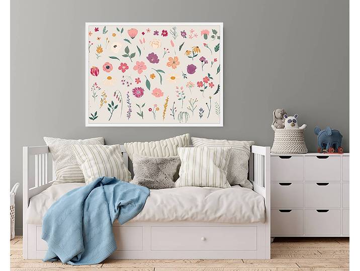 Tableau déco Flower Mix 63 x 83cm Multicolore
