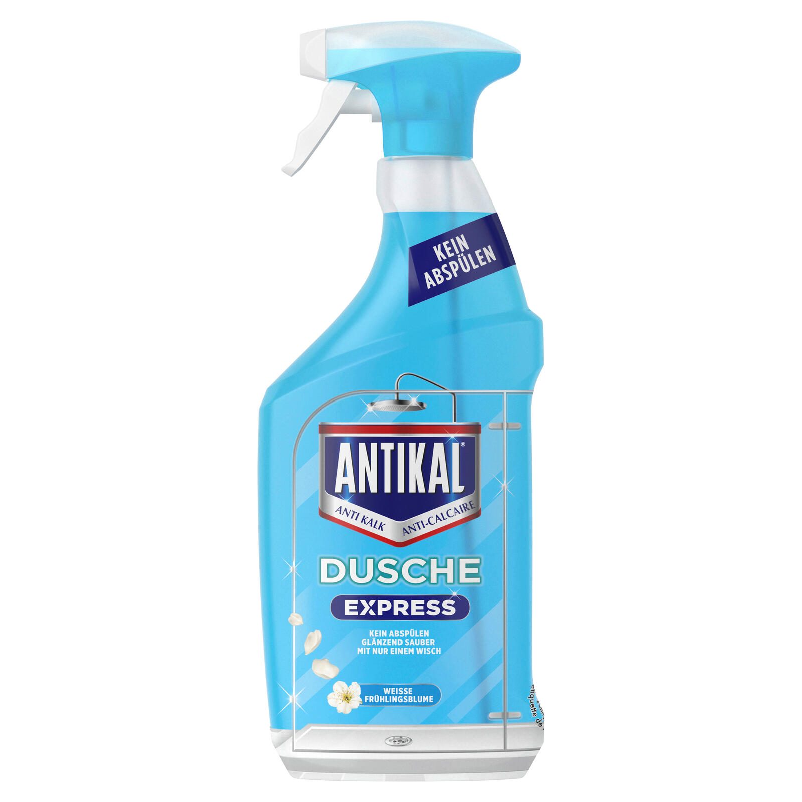 ANTIKAL® DUSCHE EXPRESS Badreiniger Weisse Frühlingsblume 0,80 l 8700216663816