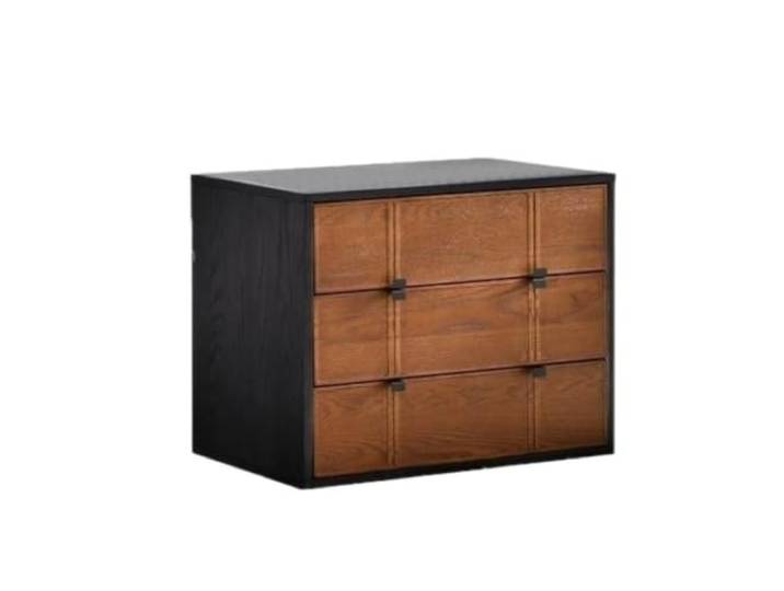 Massivholzkommode, Stauraum, mehrere Schubladen, Schlafzimmer Kommode, zweifarbig, komplett montiert, Wohnzimmer