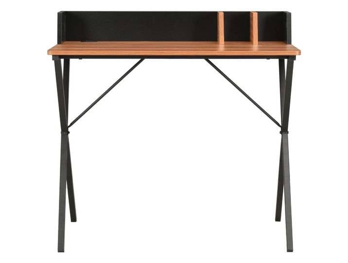 vidaXL Bureau noir et brun 80x50x84 cm