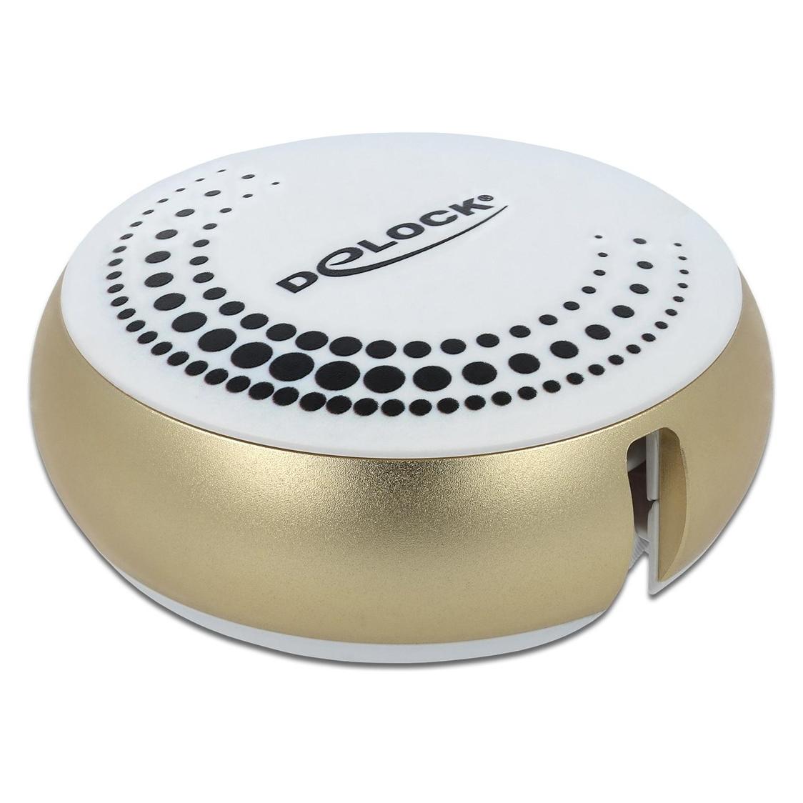 Delock USB-2.0-Kabel USB-A -Lightning/MicroB Autorollfunktion, gold (0.92 m, USB 2.0) (85820)
