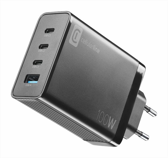 Cellular Line Caricatore Da Rete Achusbgan4wal100wk-nero