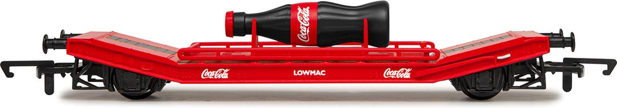 Hornby Lowmac met Coca-Cola Fles