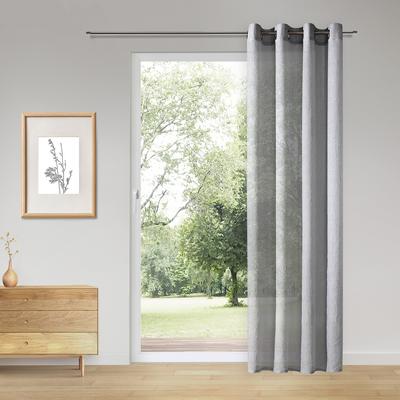 Vorhang GERSTER "Dalia" Gr. 1, grau, B:145cm H:245cm, Polyester, Gardinen, SB-Ösenschal "Dalia"
