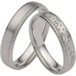Trauring FIRETTI "Schmuck Geschenk Hochzeit Ehering "LIEBE" Gr. 60, silber (silberfarben), Fingerringe, Damen, 60, ohne Zirkonia, Silber 925 (Sterlingsilber), 4,5mm, Trauring, Made in Germany - wahlweise mit oder ohne Zirkonia (synth.)