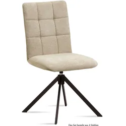 ESSZIMMERSTUHL drehbar (4er-Set) Debora 47x91x60 Schwarz/Natur