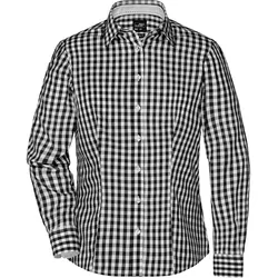 Damen Karo-Bluse "JN616" - M - black/white