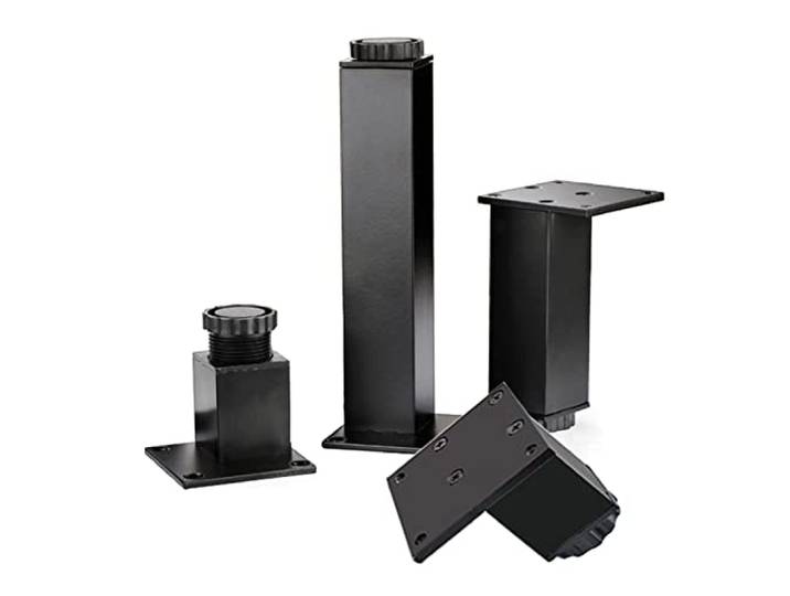 FLYIODFCXV 4-teilig, Aluminiumlegierung, rutschfest, for Sofa, Nachttisch(Black,35cm(13.8in))