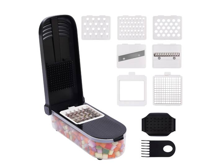 Gemüseschneider Set Edelstahl 9-teilig schwarz