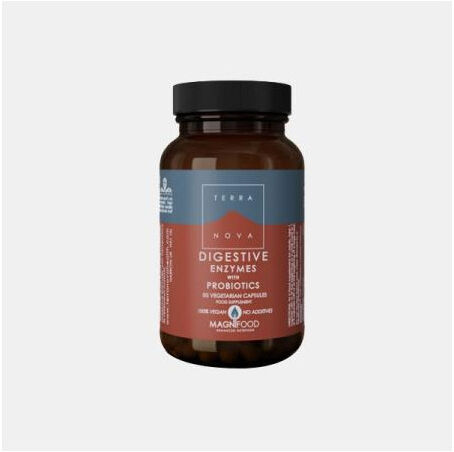 TERRA NOVA DIGESTIVE ENZYME WITH MICROFLORA 50 CAPSULAS