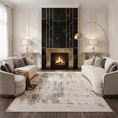 MDA Rugs Luxe Collection Abstract Grey Area Rug