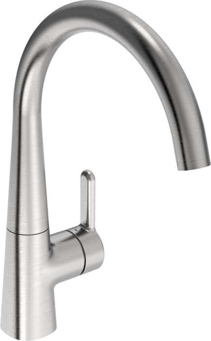 HANSADESIGNO Style Küchenarmatur 5101228380 Hebel seitlich, schwenkbar, Ausladung 219mm, Stahl gebürstet