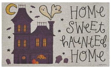 "Stupell Spooky Pals Sweet Haunted Home Outdoor Door Mat, design by Lindley Wiesner, 18""x30"""