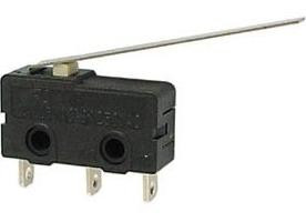 Patterson Miniatuur Microschakelaar 5A met lange hefboom