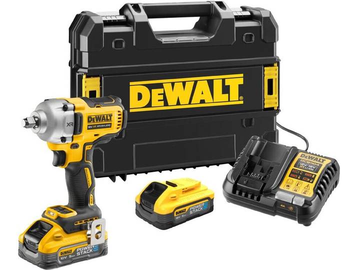 Boulonneuse à chocs ½” 812 Nm 18V DEWALT DCF891H2T-QW Brushless avec coffret et 2 batteries 5\,0 Ah POWERSTACK