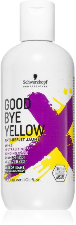 Schwarzkopf Professional Goodbye  Yellow Shampoo zum Neutralisieren von Gelbstich für gefärbtes Haar oder Strähnen 300 ml