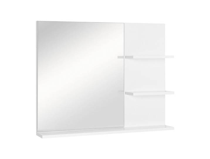Kleankin Badspiegel mit 3 Ablagen, für Badezimmer, Weiß, 60 x 10 x 48 cm, Glas, 10x48x60 cm, Badezimmer, Badezimmerspiegel, Badspiegel