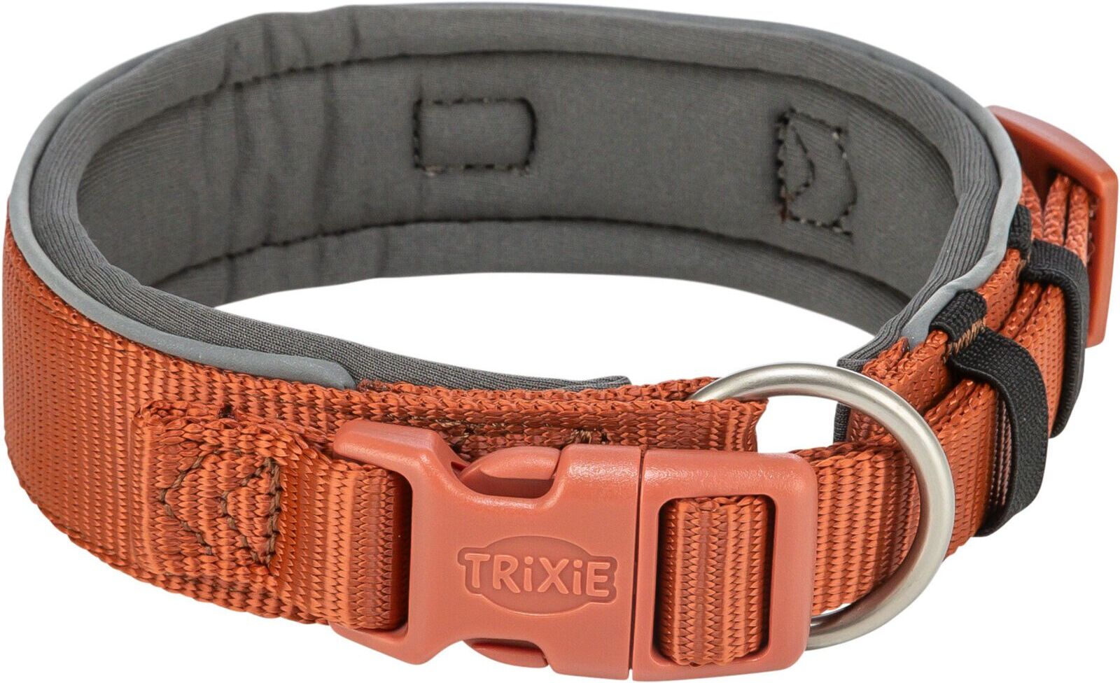 TRIXIE Premium Halsband, extra breit, 40 - 48 cm / 40 mm, rost/grafit