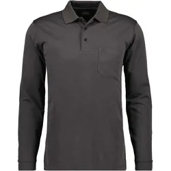 Soft Knit Polo Knopf Langarm Herren Poloshirt
