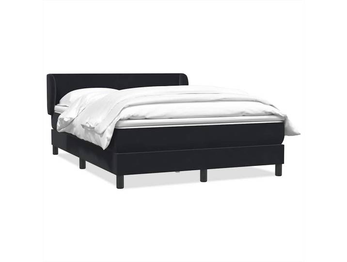 vidaXL Boxspringbett, Boxspringbett mit Matratze Schwarz 160x210 cm Samt