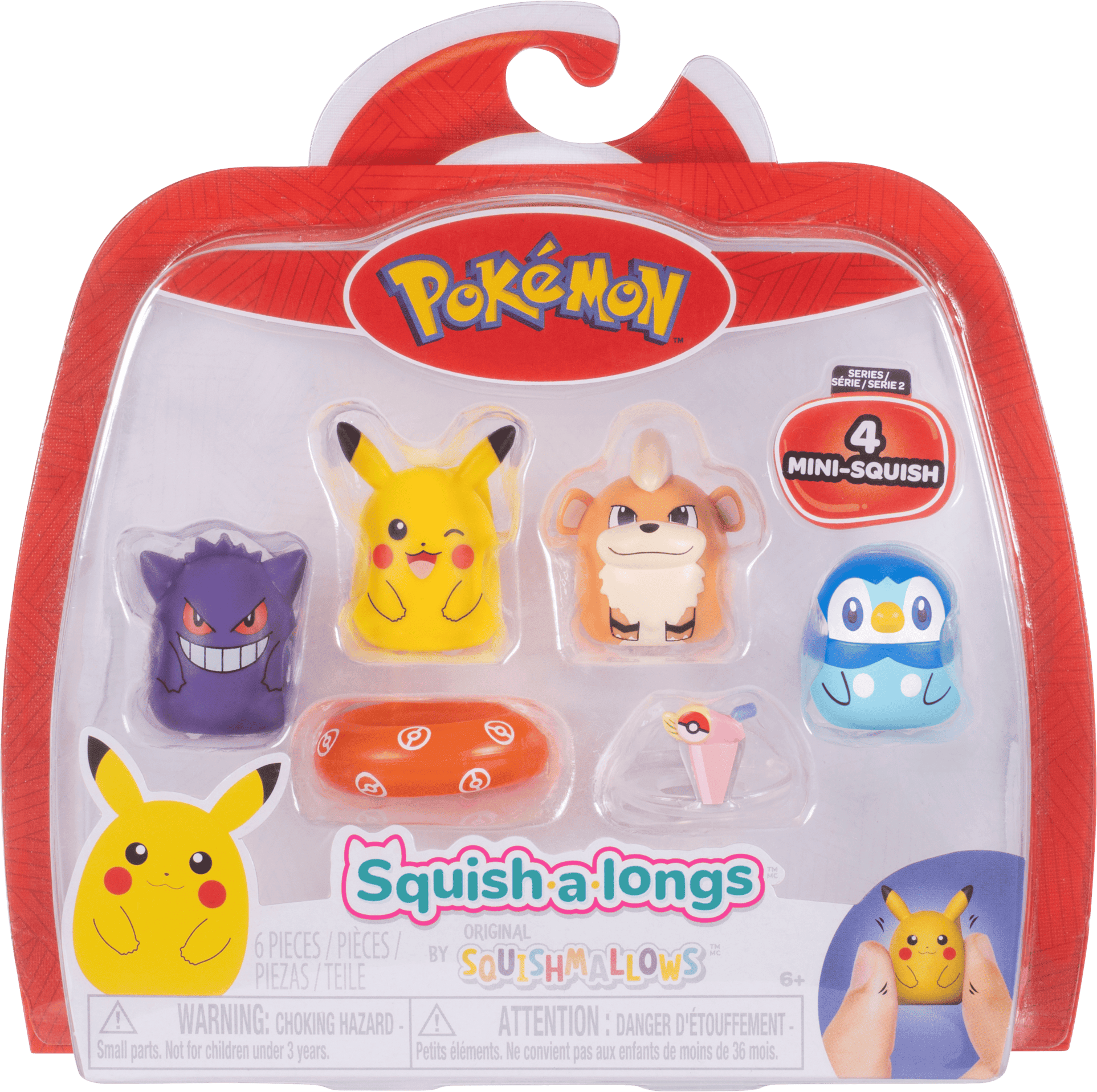 Squishmallows Pokémon Squish-a-longs Mini-Squish 4-Pack Style 2 Wave 2 - 4 Tiny Pokémon Figures - 2.5 cm Tall - Jazwares