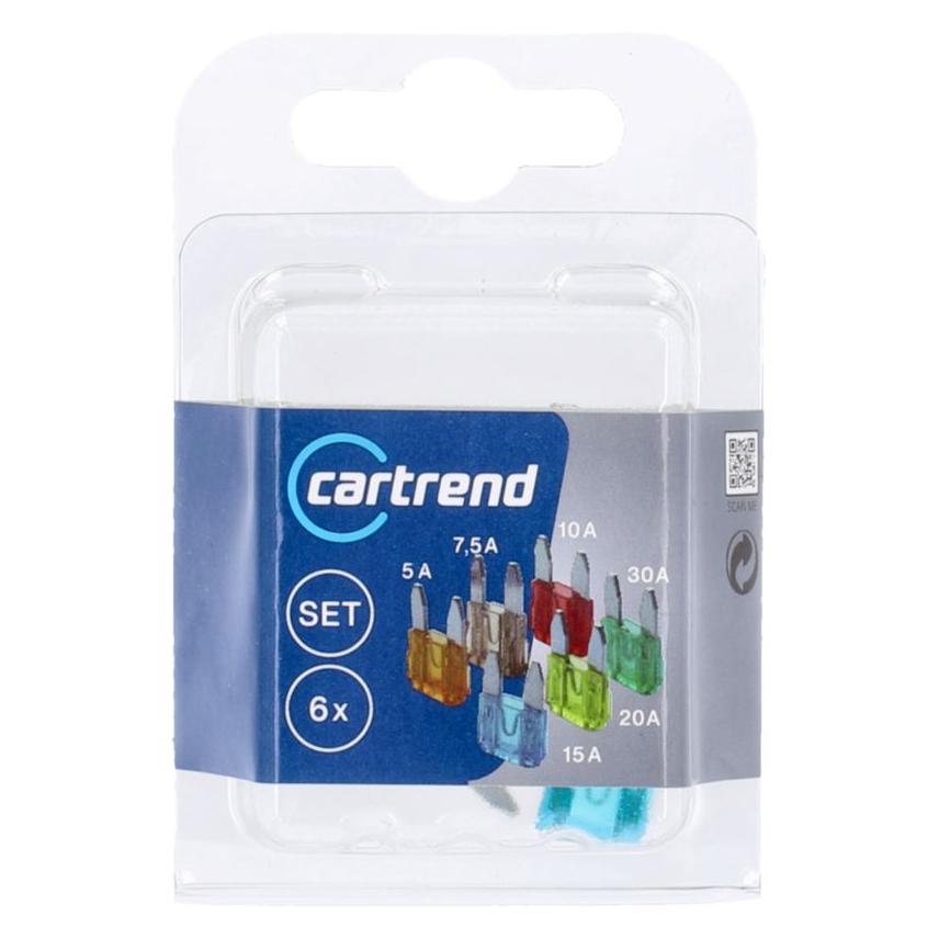 Cartrend KFZ-Flachstecksicherungen Mini, sortiert (30 A) (10475)