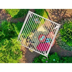 Pergoline Trumpf Pergola Alu Stahl 3 m x 4 m weiß
