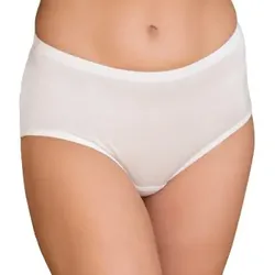 Lady Avenue Silk Jersey Midi Brief Elfenbein Seide Medium Damen