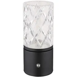 Tischleuchte Nachttischlampe Beistelllampe Schwarz-Gold LED Touch-Dimmer AKKU