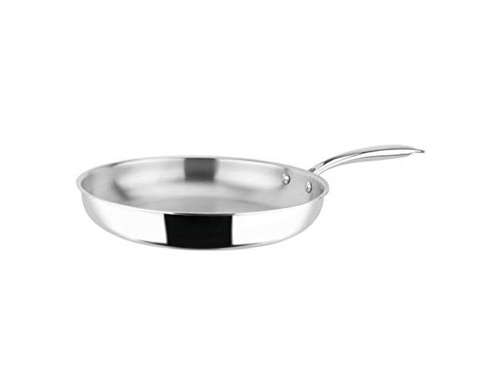 Sitram 710733\, Poêle Rapsody en acier inoxydable qualité professionnelle diam. 28 cm - tous feux dont induction\, Argent
