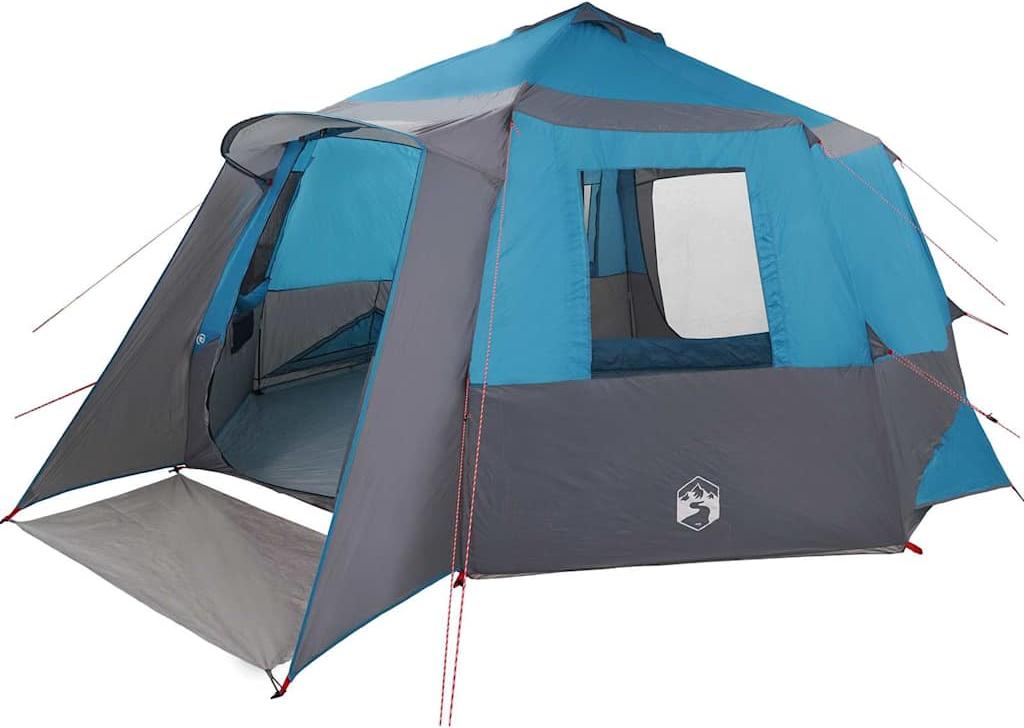 Kabine Zelt 12-Personen 12 Personen Blau und Grau