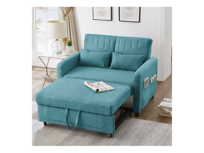 OKWISH Schlafsofa Zweisitzer-Klappsofa, Polstersofa, Doppelschlafsofa 1 Teile, ausziehbares Design, dreistufig verstellbare Rückenlehne