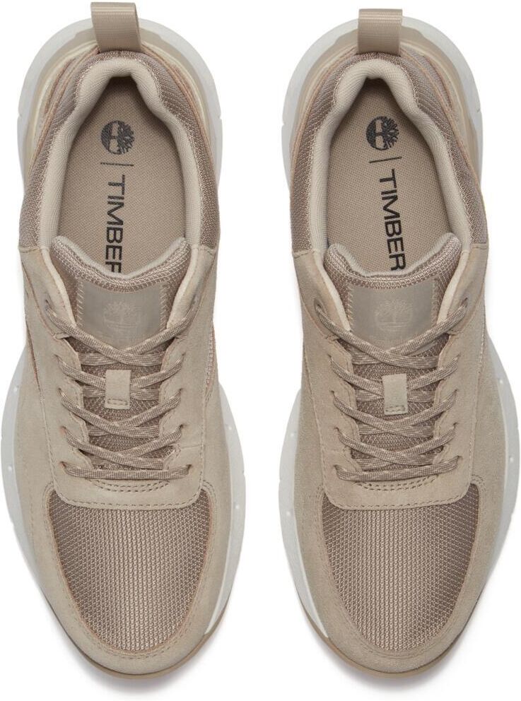 Sneaker TIMBERLAND "Voyager Park LOW LACE UP SNEAKER", Herren, Gr. 42, Synthetik, beige (lt tpe mesh), Leder, Textil, Schuhe Sneaker lt tpe mesh 42, Synthetik