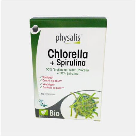 PHYSALIS CHLORELLA + SPIRULINA 200 COMPRIMIDOS