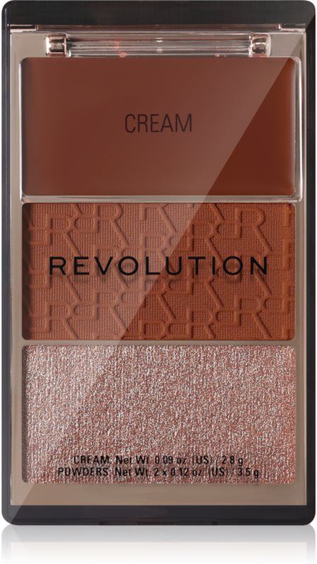 Revolution The Bronzer Icon Bronzer Palette with highlighter shade 1 pc
