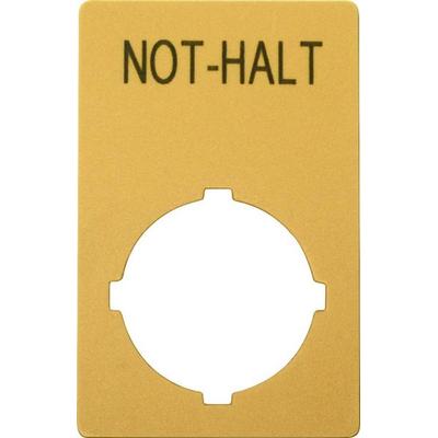 Eaton M22-XZK1-D99 121089 Bezeichnungsschild (B x H) 33mm x 50mm NOT-HALT Gelb 1St.