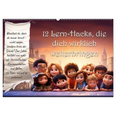 12 Lern-Hacks (Wandkalender 2027 DIN A2 quer), CALVENDO Monatskalender