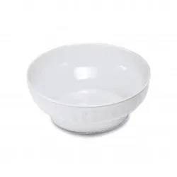 Weiße, gerippte Salatschüssel, Ø 28 cm, Höhe 1 Zoll, Hartplastik
